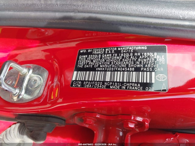 Toyota YARIS L 2015 VNKKTUD37FA045488 Image 9