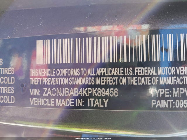 2019 JEEP RENEGADE ZACNJBAB4KPK89456 Photo 8