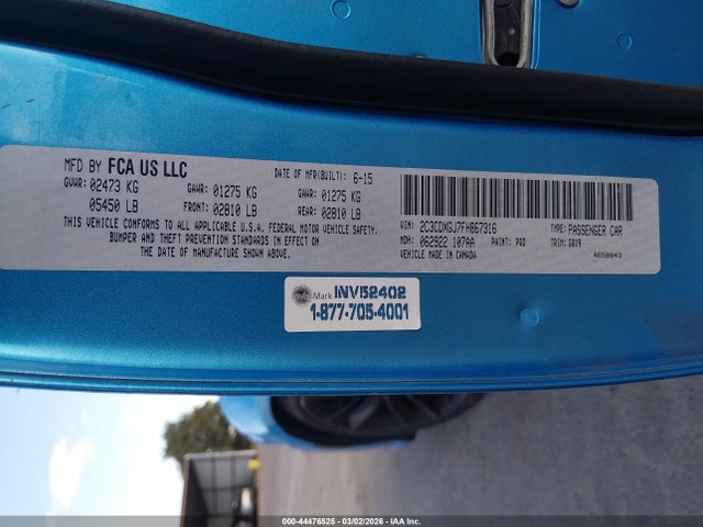 2C3CDXGJ7FH867316 Dodge Charger R/t Scat Pack