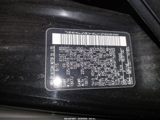 2015 NISSAN JUKE JN8AF5MV6FT565922 Photo 8