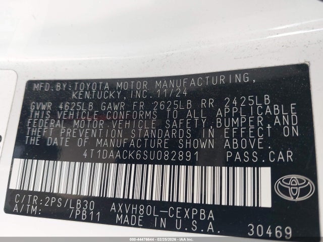 4T1DAACK6SU082891 Toyota CAMRY XSE