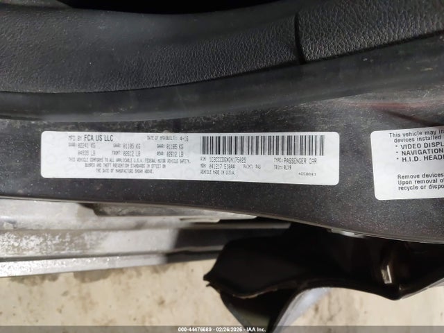 Продажа на аукционе авто 2016 Chrysler 200 S, vin: 1C3CCCDGXGN175029, номер лота: 44476689