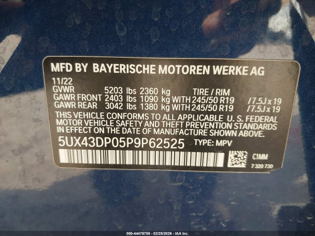 2023 BMW X3 5UX43DP05P9P62525 Photo 8