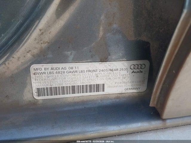 Aukcja sprzedaży 2012 Audi A4 2.0t Premium, vin: WAUHFAFL7CN007203, numer aukcji: 44476775