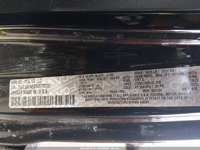 1C4PJXFN5SW570308 Jeep Wrangler 4-door Rubicon 4x4