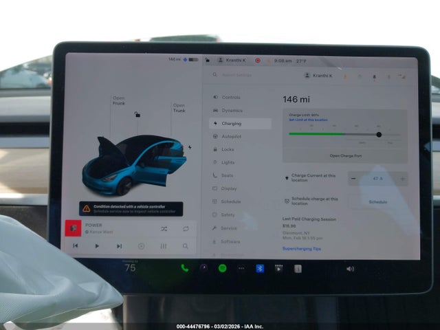 44476796 :رقم المزاد ، 5YJ3E1EB4MF048400 vin ، 2021 Tesla Model 3 Long Range Dual Motor All-wheel Drive مزاد بيع
