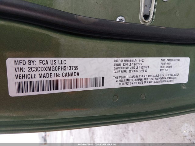 2023 DODGE CHARGER 2C3CDXMG0PH513759 Photo 8