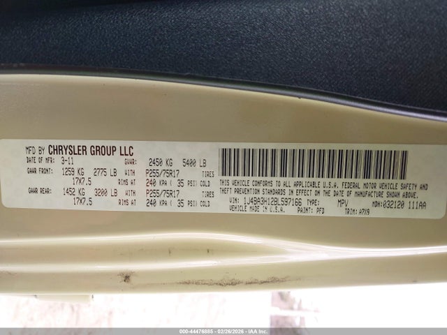 2011 JEEP WRANGLER UNLIMITED 1J4BA3H12BL597166 Photo 8