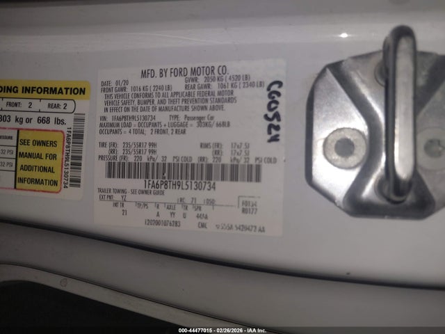 2020 FORD MUSTANG 1FA6P8TH9L5130734 Photo 8