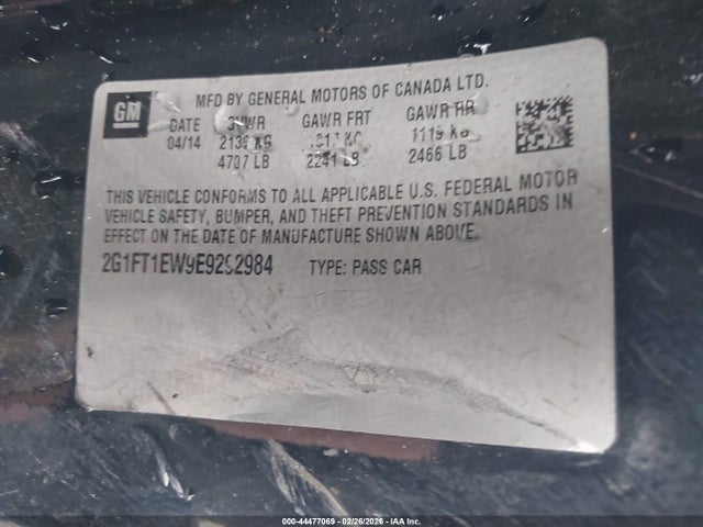 Chevrolet CAMARO 2SS 2014 2G1FT1EW9E9292984 Image 9