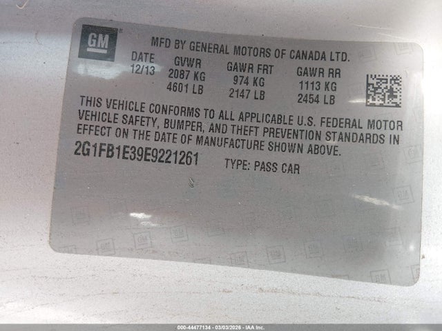 Chevrolet Camaro 1lt 2014 2G1FB1E39E9221261 Image 9