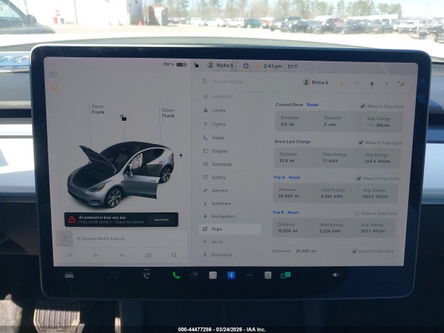 Aukcja sprzedaży 2021 Tesla Model Y Long Range Dual Motor All-wheel Drive, vin: 5YJYGDEE3MF306756, numer aukcji: 44477286