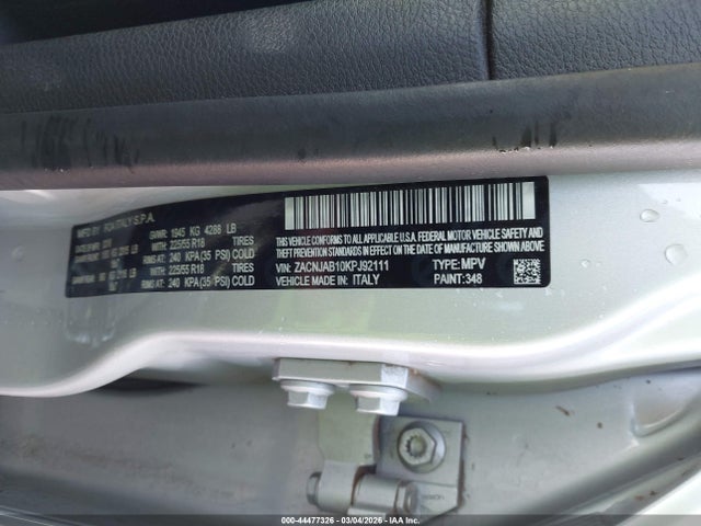 ZACNJAB10KPJ92111 Jeep Renegade Altitude Fwd