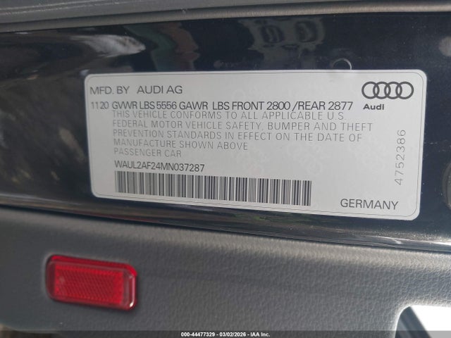 2021 AUDI A6 WAUL2AF24MN037287 Photo 8