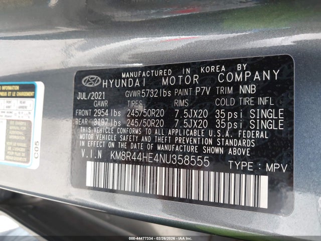 Hyundai Palisade Sel 2022 KM8R44HE4NU358555 Image 9