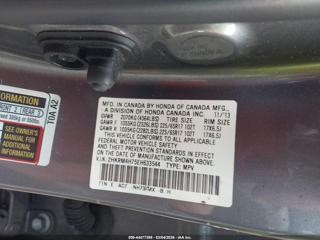 Honda Cr-v Ex-l 2014 2HKRM4H75EH633544 Image 9