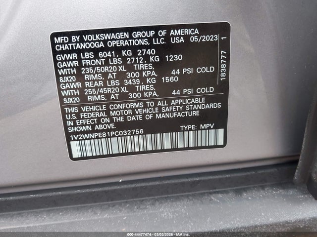 1V2WNPE81PC032756 Volkswagen Id.4 Awd Pro S