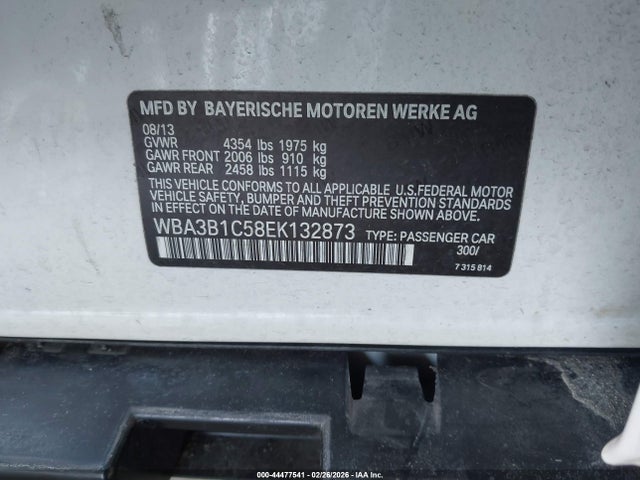 2014 BMW 320I WBA3B1C58EK132873 Photo 8