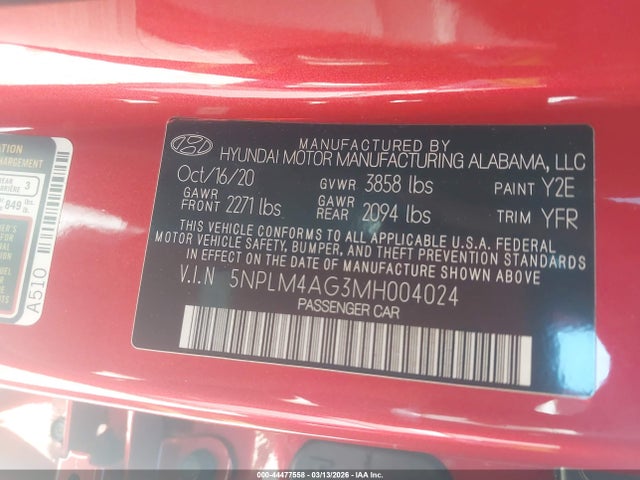 2021 HYUNDAI ELANTRA 5NPLM4AG3MH004024 Photo 8