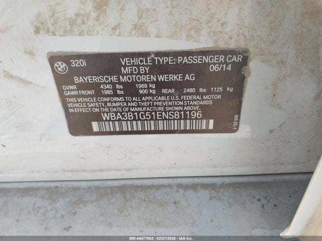 WBA3B1G51ENS81196 BMW 320i