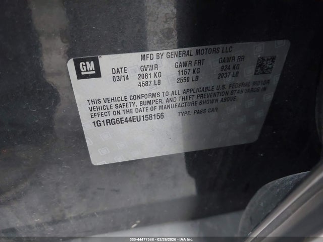 1G1RG6E44EU158156 Chevrolet Volt
