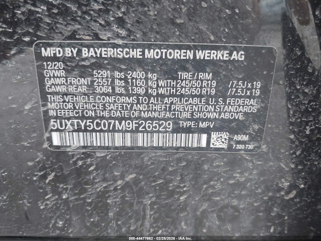 2021 BMW X3 5UXTY5C07M9F26529 Photo 8