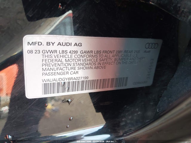 44477696 :رقم المزاد ، WAUAUDGY6RA027199 vin ، 2024 Audi A3 Premium 40 Tfsi Front-wheel Drive S Tronic مزاد بيع