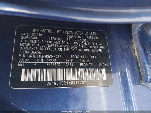 2019 NISSAN ROGUE SPORT JN1BJ1CR9KW344287 Photo 8