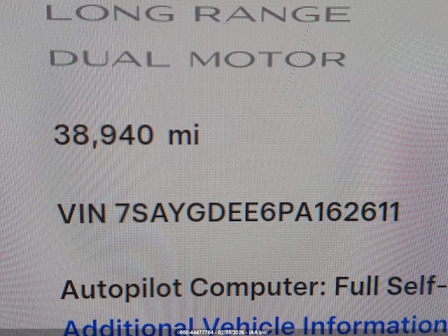 Aukcja sprzedaży 2023 Tesla Model Y Awd/long Range Dual Motor All-wheel Drive, vin: 7SAYGDEE6PA162611, numer aukcji: 44477764