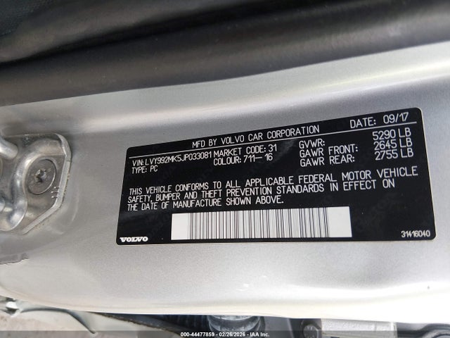 2018 VOLVO S90 LVY992MK5JP033081 Photo 8