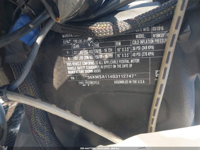 2016 INDIAN MOTORCYCLE CO. SCOUT 56KMSA114G3112747 Photo 9