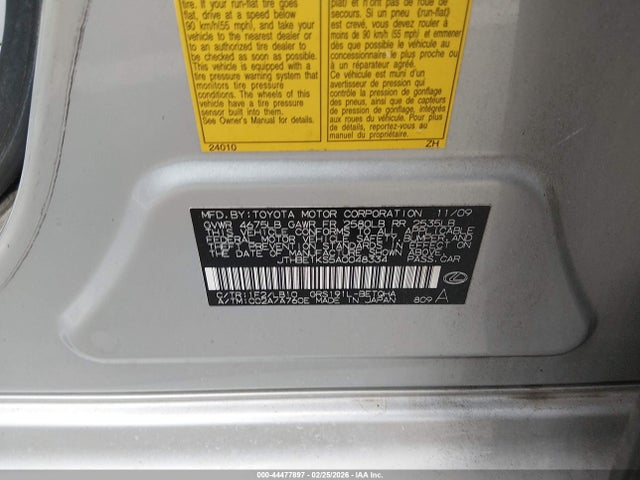 44477897 :رقم المزاد ، JTHBE1KS5A0048334 vin ، 2010 Lexus Gs 350 مزاد بيع