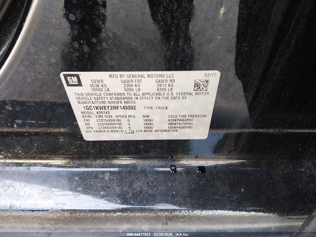 Chevrolet Silverado 2500hd Ltz 2017 1GC1KWEY2HF149082 Image 9