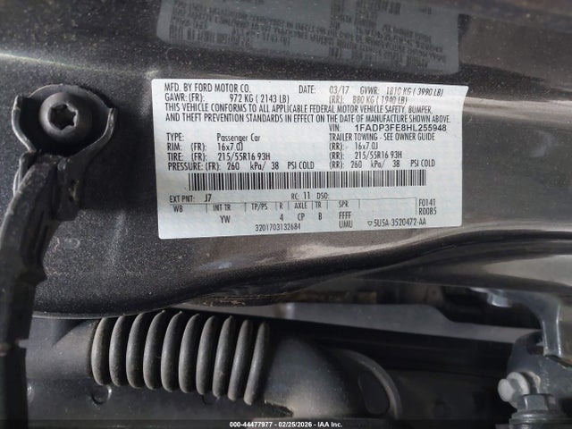 Ford FOCUS SE 2017 1FADP3FE8HL255948 Image 9