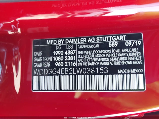 2020 MERCEDES-BENZ A 220 WDD3G4EB2LW038153 Photo 8