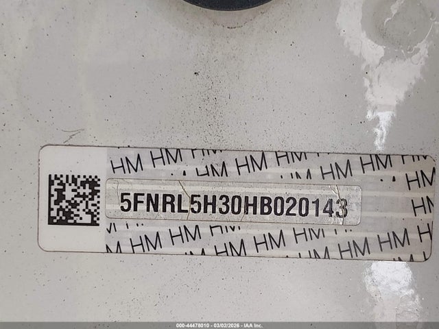 5FNRL5H30HB020143 Honda ODYSSEY SE