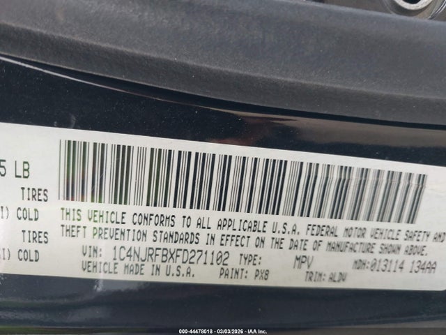 1C4NJRFBXFD271102 Jeep Patriot High Altitude Edition