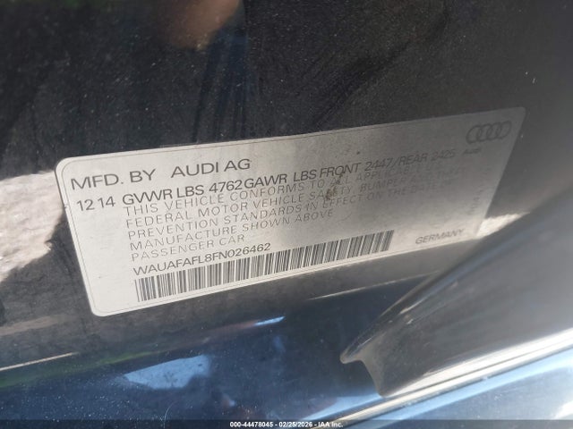 2015 AUDI A4 WAUAFAFL8FN026462 Photo 8