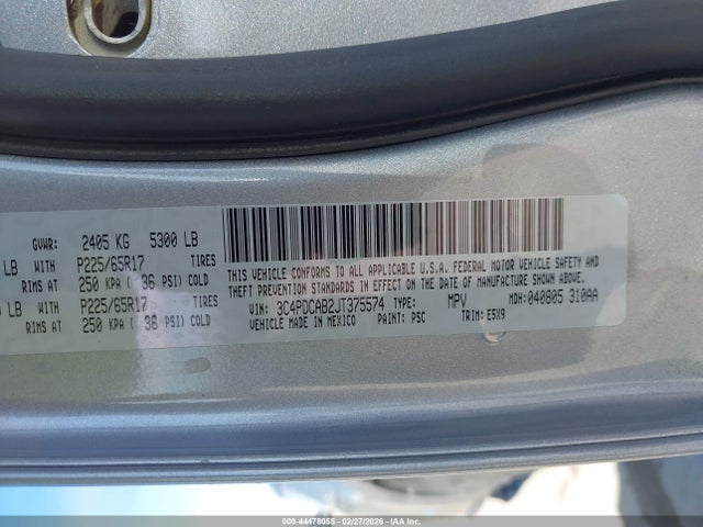 3C4PDCAB2JT375574 Dodge JOURNEY SE