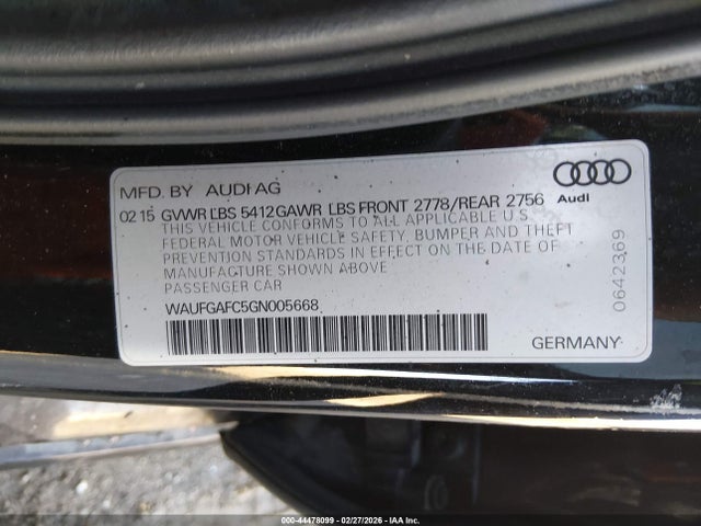 2016 AUDI A6 WAUFGAFC5GN005668 Photo 8