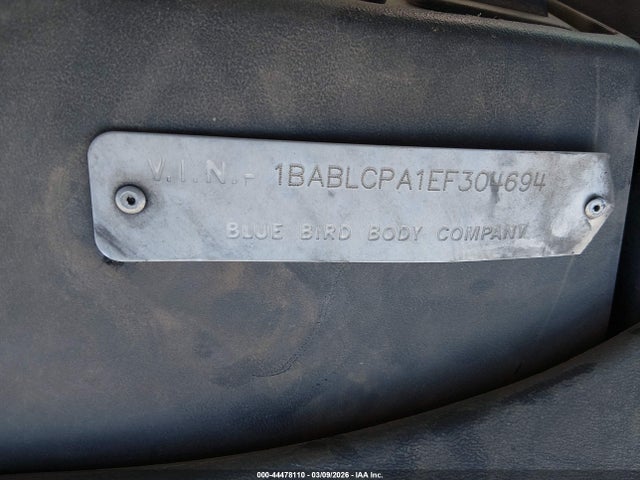 Aukcja sprzedaży 2014 Blue Bird School Bus / Transit Bus, vin: 1BABLCPA1EF304694, numer aukcji: 44478110