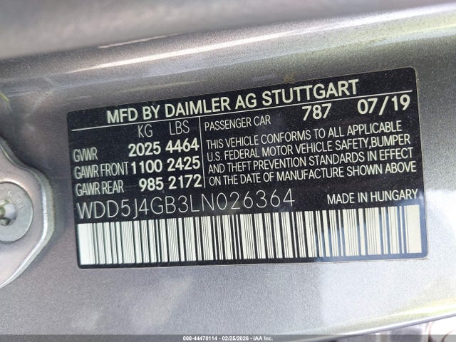 WDD5J4GB3LN026364 Mercedes-Benz CLA 250