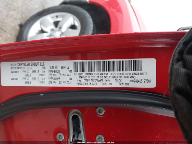 44478129 :رقم المزاد ، 1C6RR7LT8ES290096 vin ، 2014 Ram 1500 Big Horn مزاد بيع
