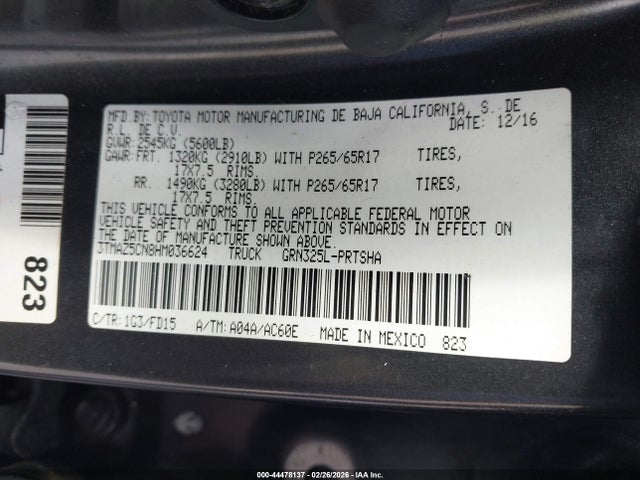 Toyota Tacoma Sr5 V6 2017 3TMAZ5CN8HM036624 Image 9