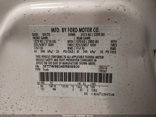 2025 FORD MAVERICK 3FTTW8B34SRB50830 Photo 8