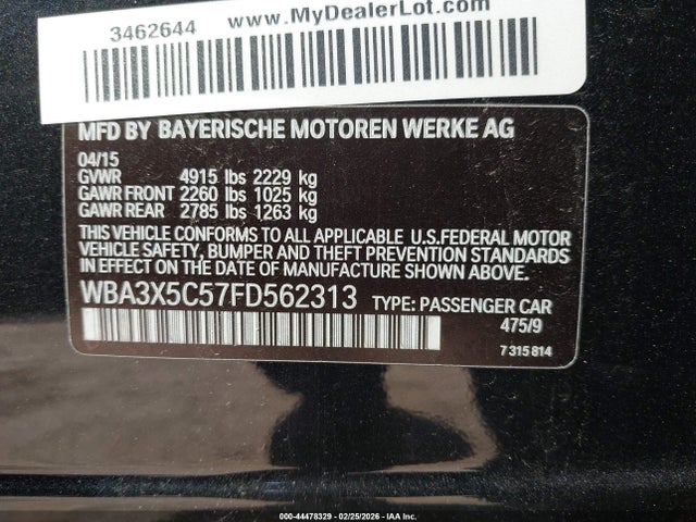 WBA3X5C57FD562313 BMW 328i Gran Turismo Xdrive