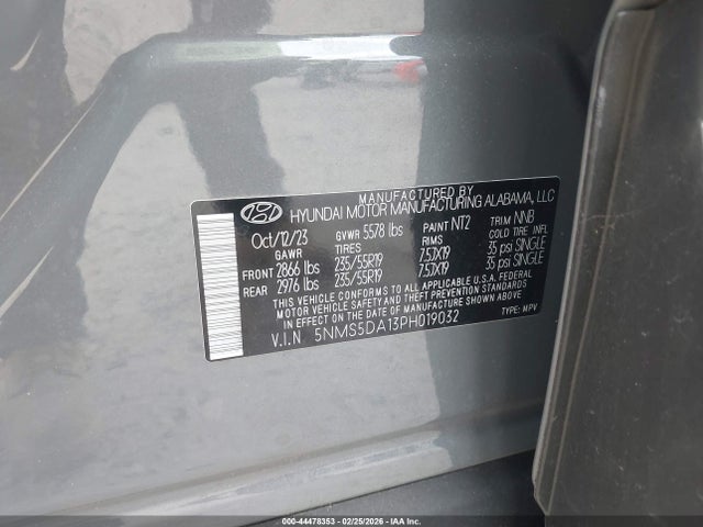 2023 HYUNDAI SANTA FE HYBRID 5NMS5DA13PH019032 Photo 8