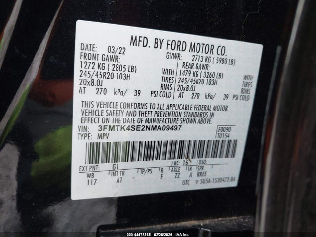 Ford Mustang Mach-e Gt 2022 3FMTK4SE2NMA09497 Image 9