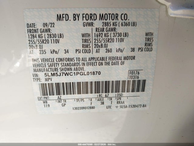 2023 LINCOLN AVIATOR 5LM5J7WC1PGL01870 Photo 8