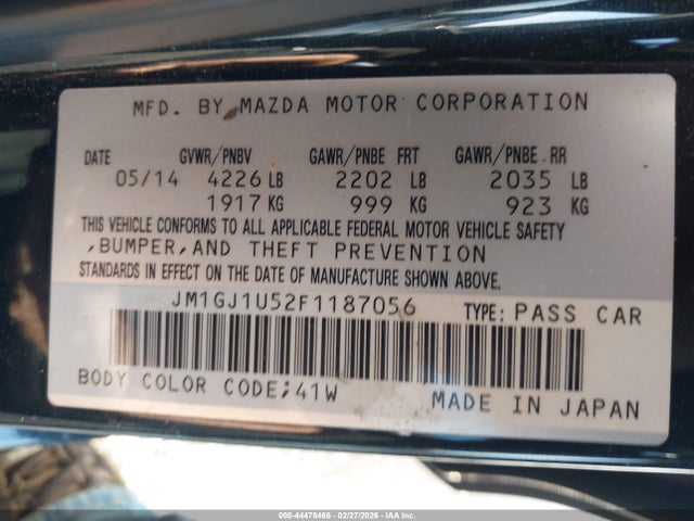 2015 MAZDA MAZDA6 JM1GJ1U52F1187056 Photo 8